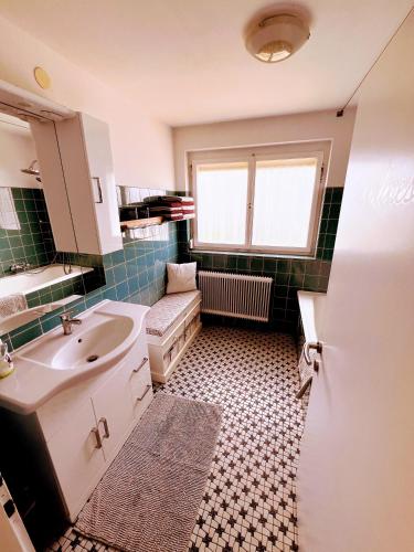 Koupelna v ubytování Haus am Bodensee