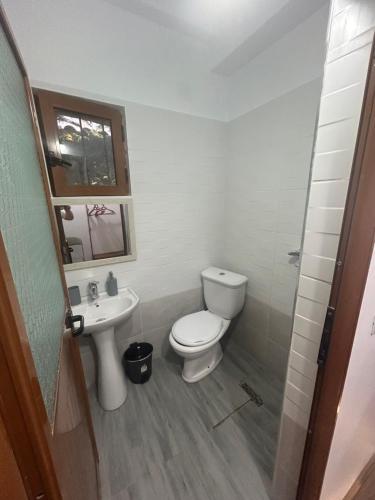 a bathroom with a toilet and a sink at Villa B&E 2 in Vlorë