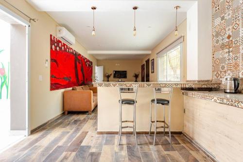Dapur atau dapur kecil di Casa Los Tulipanes