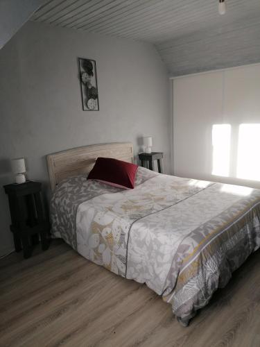 Postel nebo postele na pokoji v ubytování Gîte NathErico