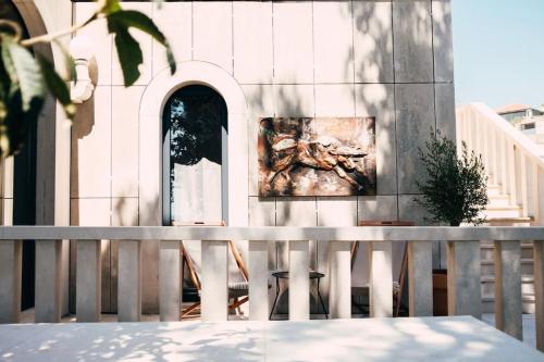 a painting on the side of a building at biro hill apartment Designed for two in Selca