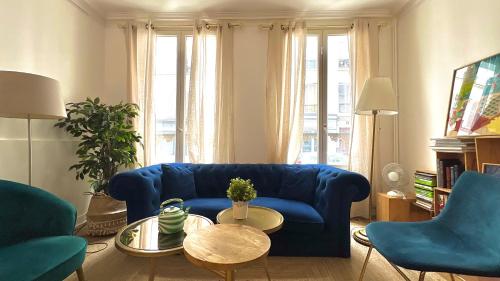 Χώρος καθιστικού στο Superbe Maison près du Sacré Cœur