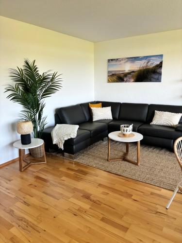 Ruang duduk di Quartier Strandblick Staberdorf - 2 Balkone mit Meerblick