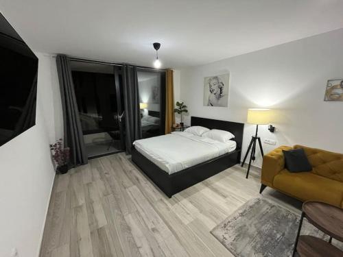 Ένα ή περισσότερα κρεβάτια σε δωμάτιο στο Cute studio in Dubrovnik central