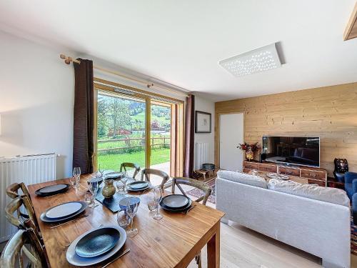 Appartement neuf 3 chambres à Combloux, vue Mont Blanc, jardin, parking, wifi - FR-1-560-143