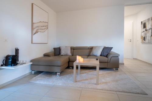Posezení v ubytování Schöne Wohnung an Toplage mit gratis Parkplatz!