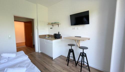 TV a/nebo společenská místnost v ubytování Hotel Buchberg - Moderne Apartments