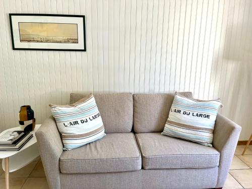 Coin salon dans l'établissement Vacances bord de mer - Appartement Sanary sur Mer