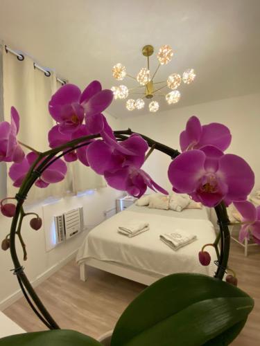 Ένα ή περισσότερα κρεβάτια σε δωμάτιο στο Pontal Beach Loft