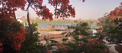 a view of a body of water with trees at Quiet house on the Nile River in Aţ Ţarfāyah