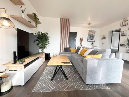 Χώρος καθιστικού στο Appartement élégant et raffiné, de haut standing