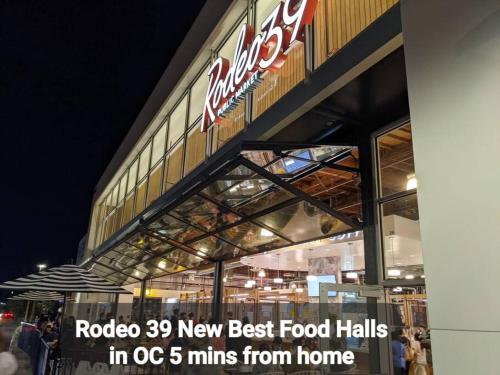 a new best food halls sign on the side of a building at H&H New Built 2023 Hidden Gem Heart of OC 3 Queen Beds in Westminster