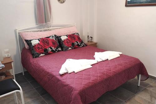 Katil atau katil-katil dalam bilik di Faros Sea View - Sifnos