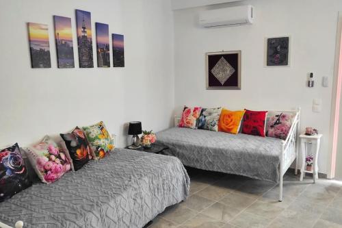 Postel nebo postele na pokoji v ubytování Faros Sea View - Sifnos