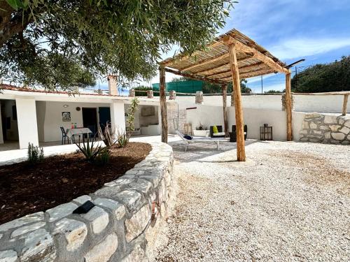 Bygningen som feriehuset ligger i