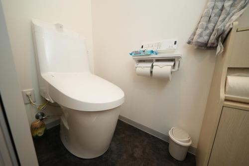 a bathroom with a white toilet in a room at 三十三Kin in Kyoto
