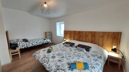 Postel nebo postele na pokoji v ubytování Suite à l'Oasis de Chamousset