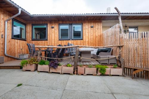 Un patio o zona al aire libre en Ferienhaus Wanda