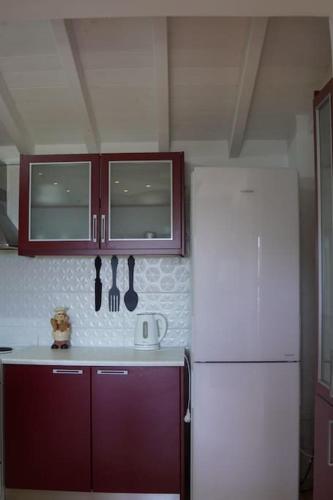 Dapur atau dapur kecil di Villa Aspalathus Red, Pool and Panoramic Views to fulfil your Aegean memories