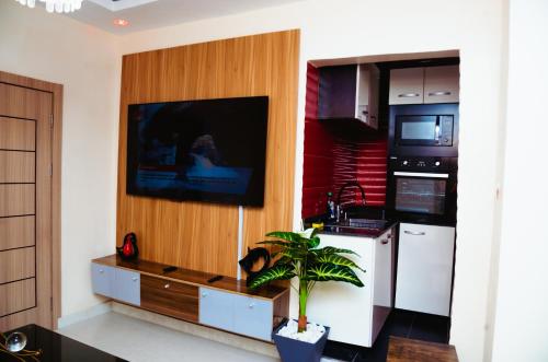 Кухня или мини-кухня в Aylesbury homes Luxury Apartments
