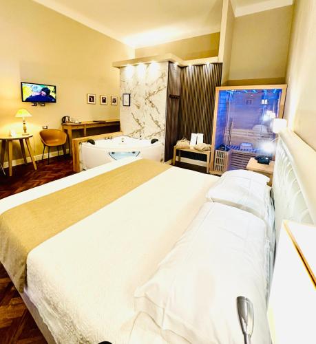 Cama o camas de una habitación en Palazzo Pischedda