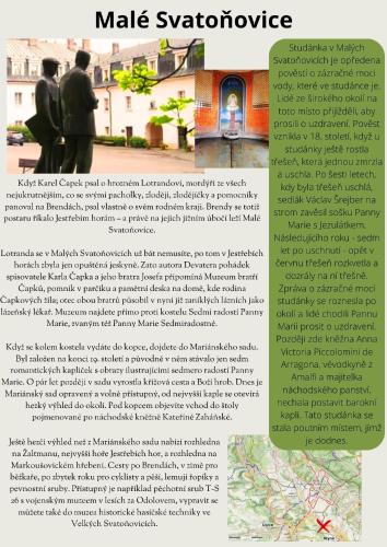 a page of a brochure with a picture of a building at Pohodička pod Verpánem in Batňovice