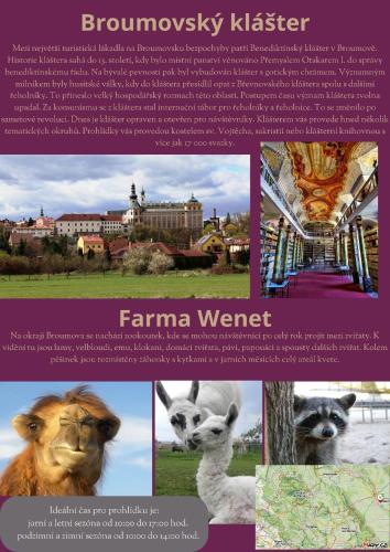 a collage of photos of a town with animals and buildings at Pohodička pod Verpánem in Batňovice