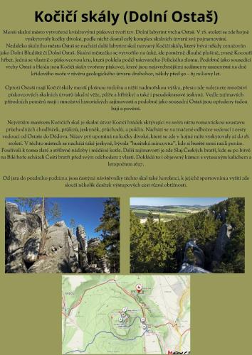 a page of a brochure for a park with a map at Pohodička pod Verpánem in Batňovice