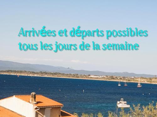 an image of a body of water with a house at Superbe Villa 5 étoiles Presqu'Île de Giens la Madrague Rita la Villa d'Or vue mer piscine in Hyères