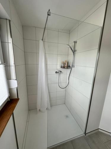Ένα μπάνιο στο Ferienwohnung im Hanseviertel
