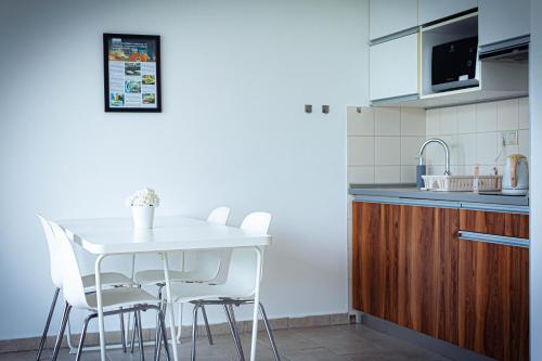 A kitchen or kitchenette at Hedon Brewing Niko apartment - 200 meter to the Beach