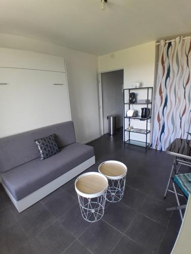 Kuchyň nebo kuchyňský kout v ubytování Studio Balcon Narbonne Centre