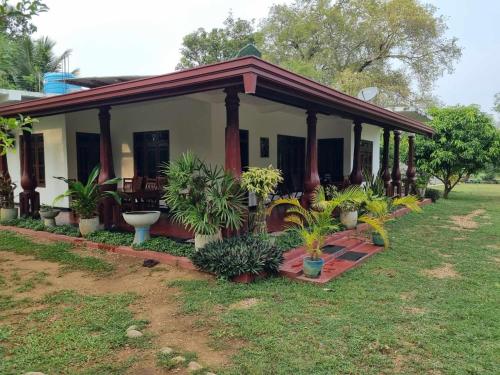 a house with plants in front of it at Ethili Lake view & Safari Camp in Wellawaya