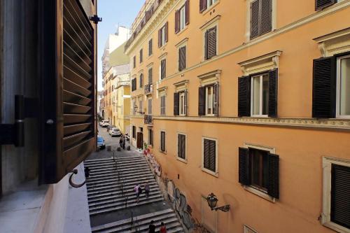 a view of a city street from a building at Domus Aurea Luxury Suites in Rome