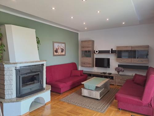 Kuchyň nebo kuchyňský kout v ubytování Apartment Krišković
