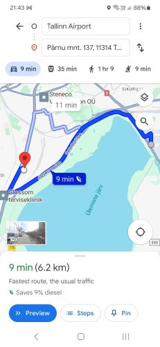 a screenshot of a map of the subway at Revalia Vektor Fantastic View Apartment in Tallinn