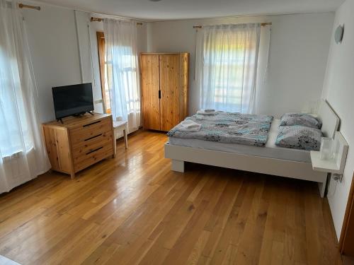 Кровать или кровати в номере Stres-less Sunny Apartments