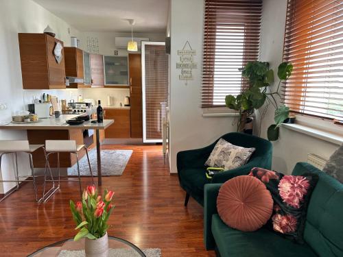 Cozy Apartment with nice balcony seating, 9th floor, parking