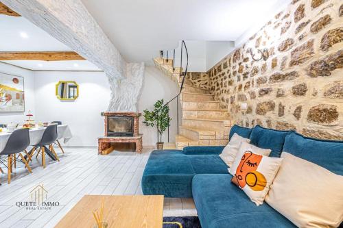 Posezení v ubytování Maison Rénovée Calme & Confort à 20 min de Monaco