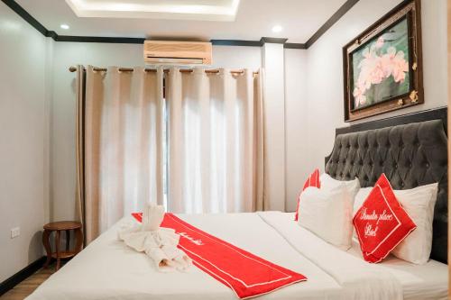 Łóżko lub łóżka w pokoju w obiekcie Villa Pumalin