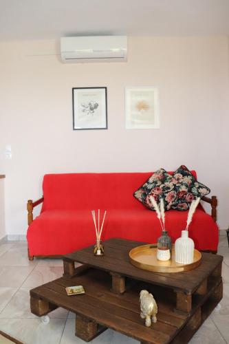 Χώρος καθιστικού στο Lia's studio