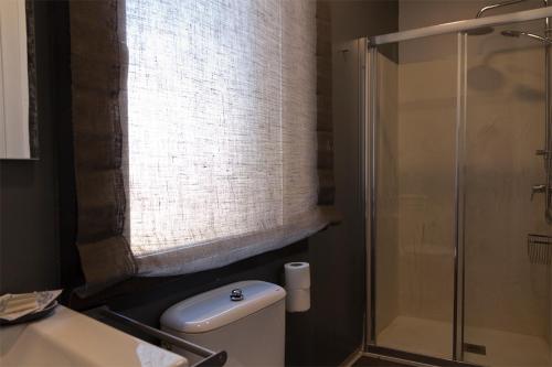 Koupelna v ubytování Hostal Plaza