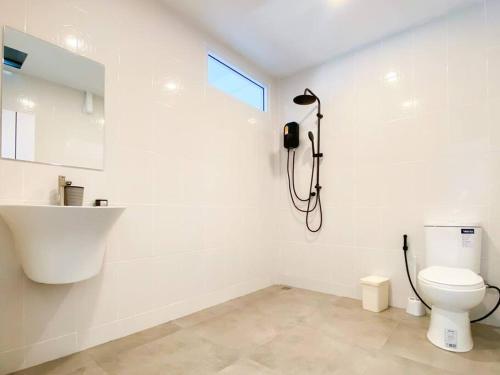 Vannituba majutusasutuses Cosy apartment - 400m from the beach