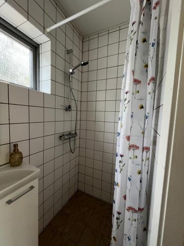 Koupelna v ubytování Bredebro Kro