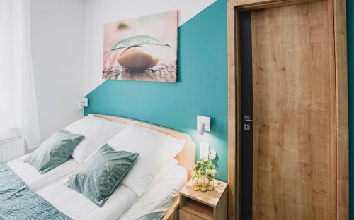 Katil atau katil-katil dalam bilik di Gál Apartman Szeged -Keco-