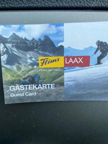 a poster of a person riding a snowboard on a mountain at Apartment im Stenna Vallada direkt bei den Bergbahnen in Flims