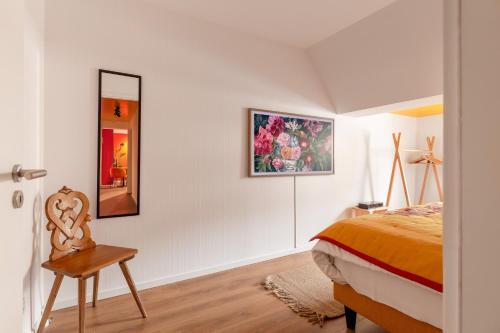 Katil atau katil-katil dalam bilik di Travel Homes - Rapp, charm in the heart of Colmar
