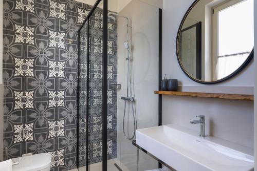 Bilik mandi di Locanda Quinto Arco