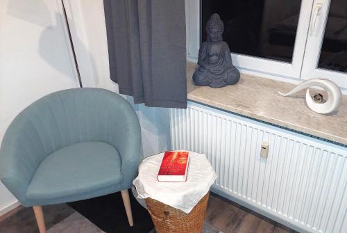 Ruang duduk di Dreiburgen Ferienwohnung Schlossblick