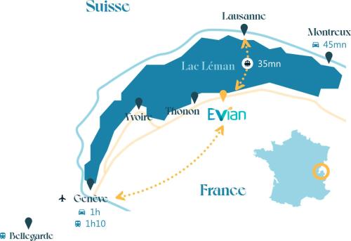 une illustration d'une carte de l'Ex-Mexique dans l'établissement 